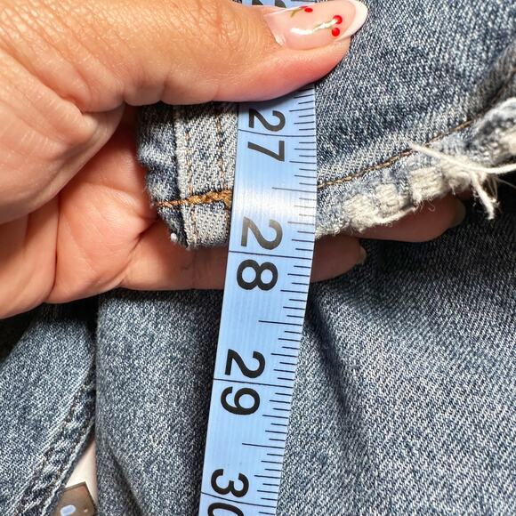 Agolde Willow Mid Rise Slim Straight Jean Cropped Rush Blue Wash Women 30 - Picture 8 of 8